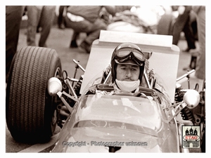 1968 Zandvoort Lotus Hill #3 In car